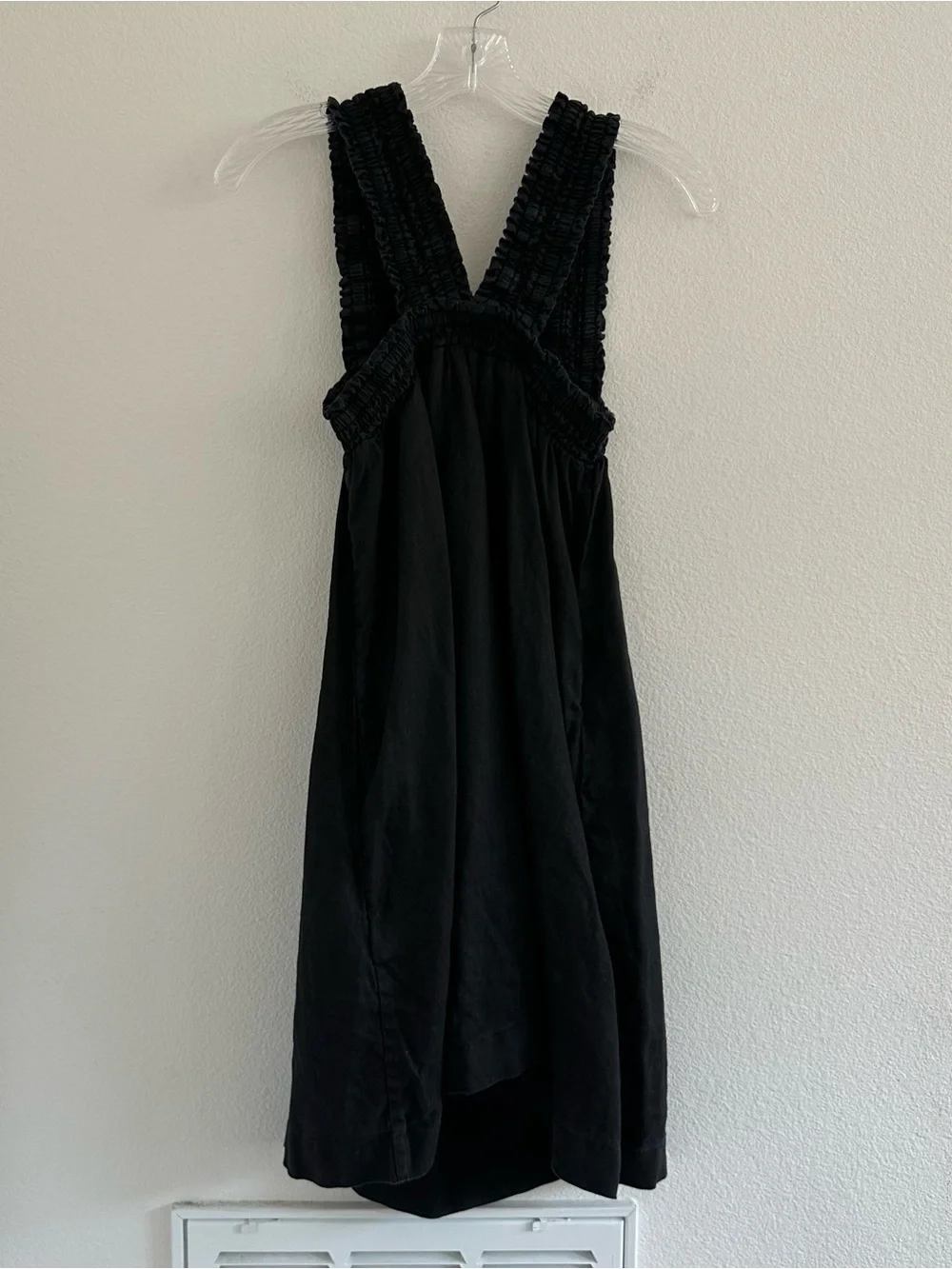 Everlane The Smocked Linen Dress in‎ Black Size: XS